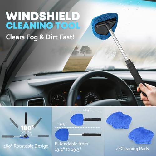 VCANENERGY Car Cleaning kit, Car Interior Detailing kit with 10000pa Car Vacuum Cleaner, Wheel Brush, Windshield Cleaner Tool, Microfiber Towel, Wash Mitt, Interior and Exterior Car Wash kit with Bag - Image 4