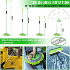 Lezcufer 17Pcs Car Wash Kit,62" Car Wash Brush Mop with Long Handle,Car Cleaning Kit,Car Detailing Brush Set,Car Wash Bucket,Car Wheel Brush,Complete Interior Car Cleaning Supplies - Image 3