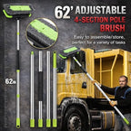 63PCS Car Wash Cleaning Kit,Car Wash Brush with Long Handle,Car Detailing Kit with Foam Gun,Car Cleaning Supplies,Handheld Vacuum, Car Detailing Kit (62PCS) - Image 3