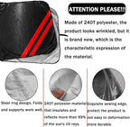 Front Windshield Sun Shade Fit for Dodge Charger Challenger Durango Journey Universal Fit to All Dodge Cars Foldable Sun Visor Protector Custom Fit Dodge Window Sunhade (Black) - Image 3
