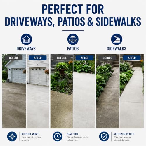14 Inch Pressure Washer Surface Cleaner – Stainless Steel, 2000–4000 PSI Power Washer Attachment with Wheels, Extension Wands & Quick Connect – Driveway, Patio, Sidewalk, Deck Cleaning Tool - Image 5