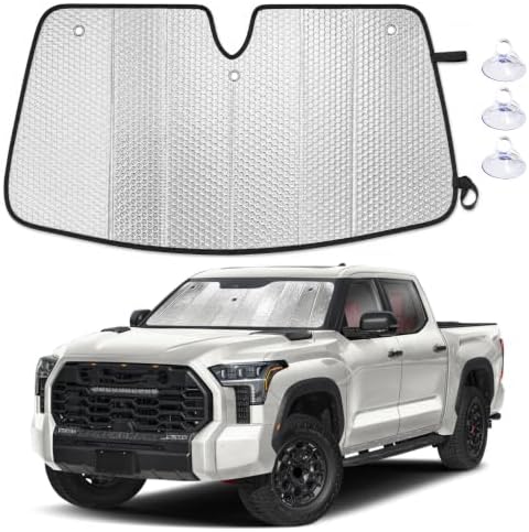 EcoNour Foldable Sun Shade Fit for Toyota Tundra 2022-2024 2025 2026 by EcoNour