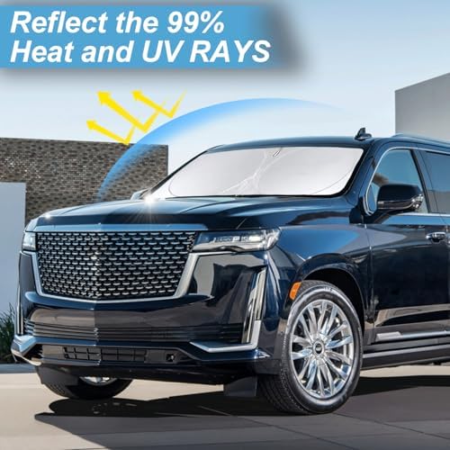 Windshield Sunshade for Cadillac Escalade 2021-2024 2025 2026 Sun Visor - Image 2