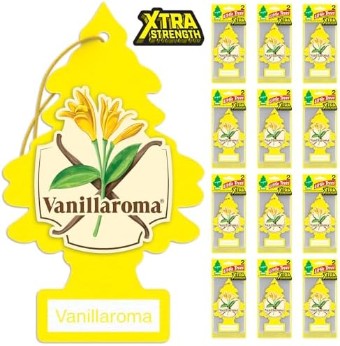 LITTLE TREES Car Air Freshener | Xtra Strength Provides Long-Lasting Scent for Auto or Home | Extra Boost of Fragrance | Vanillaroma, 24 Air Fresheners - Image 2