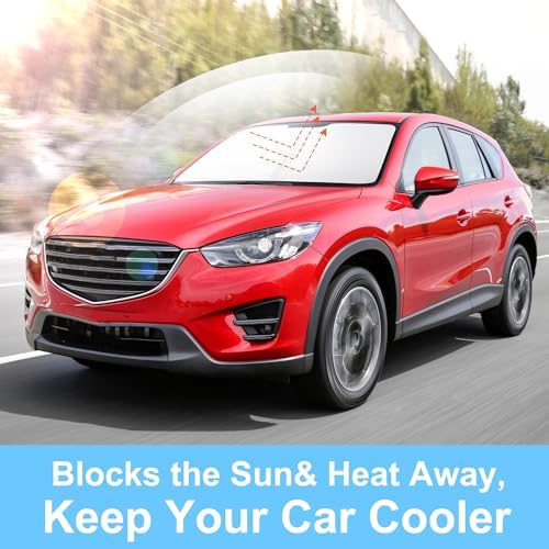 TINGLU Sun Shade for Mazda CX-5 CX5 2013-2016 Accessories Windshield Sun Shade Window Shade UV Rays Protection Sun Visor Cover with Steering Wheel Sunshade Storage Bag - Image 5