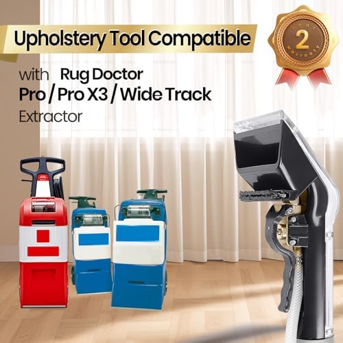 【Upgrade】Universal Upholstery Attachment with 12-FT Hose,Compatible with Rug Doctor Mighty Pro,X3,Wide Track Carpet Cleaner,Clean Carpet,Stair, Mattresse,Remove Dirt and Odor,2-Year Warranty - Image 2