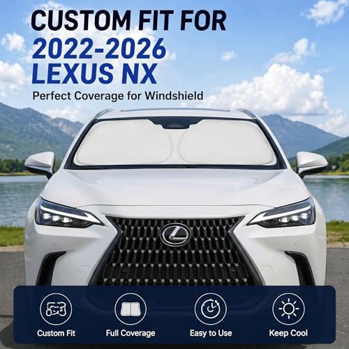 Custom Fit Windshield Sun Shade for Lexus NX 2022-2026 - Image 2