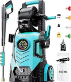 2026New Pressure Power Washer 5000PSI with Adjustable Touch Screen 8 Level, 34" Tall, 4 Quick Connect Nozzles,Inlet Hose&Filter&500mlFoam Cannon for Cars/Fences/Driveways/Home Cleaning (Blue) by FOTING-Makeyourwaterrefreshed