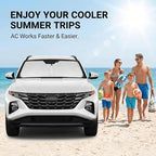 for Hyundai Tucson 2022 2023 2024 2025 2026 Windshield Sun Shade Front Window Shade Custom Fit Tucson Accessories Sun Visor Foldable Shade Blocks UV Rays Summer Must Have Car Accessories - Image 4