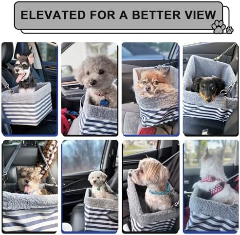 Dog Car Seats for Small Dogs, Upgrade Dog Booster Seat with Metal Frame Construction with Double-Layer Oxford, Perfect for Small Pets up to 20lbs - Image 6