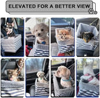 Dog Car Seats for Small Dogs, Upgrade Dog Booster Seat with Metal Frame Construction with Double-Layer Oxford, Perfect for Small Pets up to 20lbs - Image 6