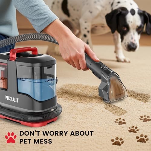 Portable Carpet & Upholstery Cleaner Machine,15 Kpa Strong Suction Couch Cleaner Machine for Pet Stain, Rug, Couch, Car, Furniture & Stair, Spot Cleaner with Versatile Tools & Self-Cleaning System - Image 4