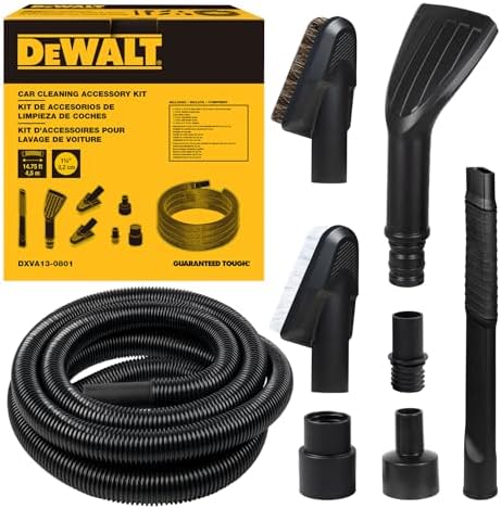 DEWALT 8-Piece Car Detailing Vacuum Hose Accessory Kit, DXVA13-0801 by Unknown