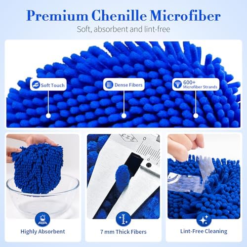 HIPPIH 62" Car Wash Brush kit with Long Handle & 3 Scratch-Free Refill Mitt - Image 7