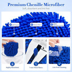 HIPPIH 62" Car Wash Brush kit with Long Handle & 3 Scratch-Free Refill Mitt - Image 7