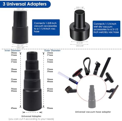 14PCS Universal Vacuum Attachments & Brushes Kit for Shop Vac Accessories - Image 2