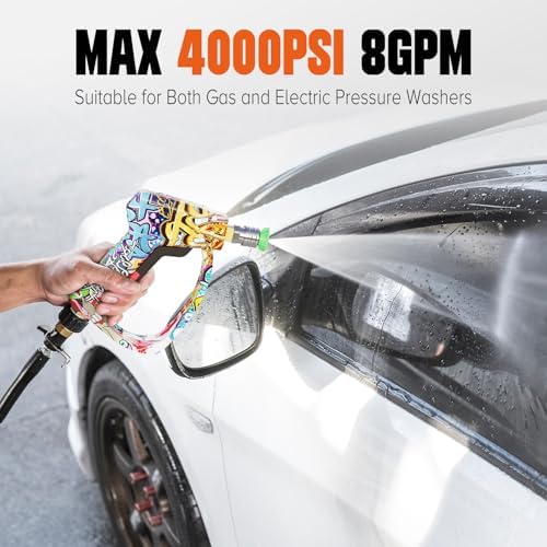 Short Pressure Washer Gun with Swivel, Power Washer Gun - Image 3
