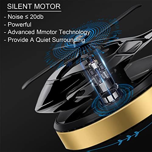 Al Alloy Helicopter Solar Air Freshener,Home&Car Interior Décor Model|Gold - Image 3