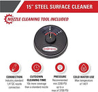 Simpson Cleaning 80165 Universal 15" Steel Pressure Washer Surface Cleaner for Cold Water Machines, 1/4" Quick Connection, Recommended Min 2200 PSI up to Max of 3700 PSI, Black - Image 2