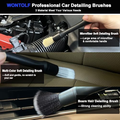 12Pcs Car Wash Kit, 62'' Car Wash Brush with Long Handle Microfiber Carwash Brush Mop Mitt Kit Car Car Washing Supplies Cleaning Kit for Cars RV SUV Truck Boat - Image 5
