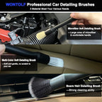 12Pcs Car Wash Kit, 62'' Car Wash Brush with Long Handle Microfiber Carwash Brush Mop Mitt Kit Car Car Washing Supplies Cleaning Kit for Cars RV SUV Truck Boat - Image 5