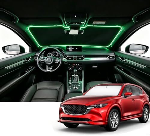 Windshield Sun Shade for Mazda CX-5 2019-2026 Compatible Accessories-4 Layers Custom Fit Foldable Front Window Sunshade Sun Visor Protector, Block UV Rays Keep Your Car Cooler by Unknown