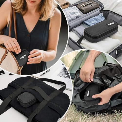 apollo walker Insulin Cooler Travel Case with Ice Packs and Insulation | TSA Approved Includes 2 x 90g ice packs for 9-hour cooling insulin pens & syringes for Diabetics to Carry (Black) - Image 6