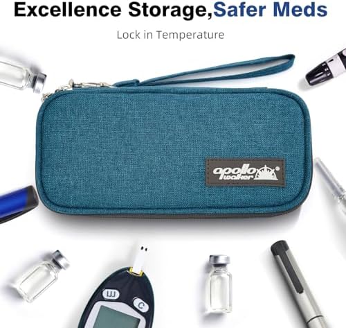 apollo walker Insulin Cooler Travel Case with Ice Packs and Insulation | TSA Approved Includes 2 x 90g ice packs for 9-hour cooling insulin pens & syringes for Diabetics to Carry (Teal) - Image 4