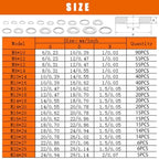 510PCS Oil Crush Washer,18 Sizes Oil Drain Plug Gaskets Assortment Kit,Automotive Aluminum Drain Plug Washer M6 M8 M10 M12 M14 M16 M18 M20 M22 M24 - Image 2