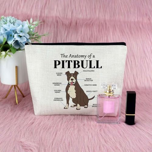 Pitbull Dog Gifts for Women Makeup Bag Pitbull Dog Lovers Gift Cosmetic Bag Pitbull Themed Gifts Pitbull Owner Gift Pet Dog Gift Pitbull Mom Gift Birthday Christmas Gifts for Her Travel Toiletry Bag - Image 7