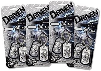 Driven by Refresh (88107) Dog Tags Novelty Black Out Air Freshener, (Pack of 4) by RefreshYourCar