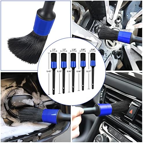 Wontolf 62'' Car Wash Brush Kit with Long Handle, Microfiber Car Wash Mop Mitt, Car Cleaning Detailing Kit, Exterior Interior Car Cleaning Supplies for Cars RV Truck Boat - Image 5