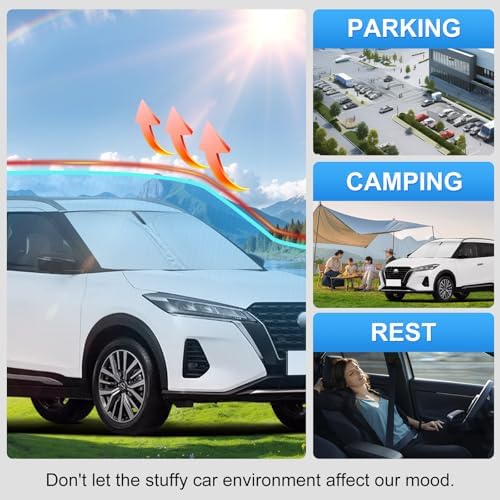Custom Fit Windshield Sun Shade for Nissan Kicks 2018-2024 - Image 6