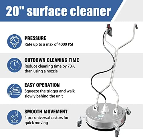 JANZ 20'' Pressure Washer Surface Cleaner with Dual Handle - Image 2