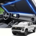 Windshield Sun Shade for Chevy Colorado 2015-2024 2025 2026 Sunshade Front Window Shade Custom Fit Colorado Accessories Sun Visor Foldable Shade Blocks UV Rays Accessories by AuyNeas