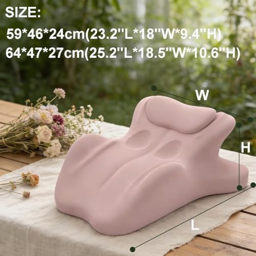 Intimacy Sweet Spot Pillow, Couples Pillow for Sleeping Ergonomic 27° Angle Memory Foam Wedge Pillow Multi-Functional Lounger Cushion for Support & Back(Pink) - Image 7