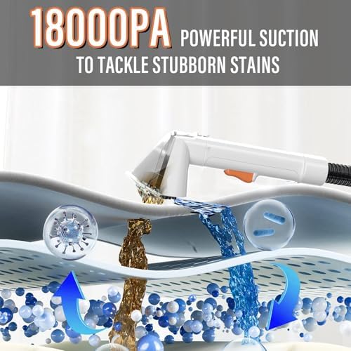 Starrybot Upholstery Cleaner Machine, 18Kpa Pet Stain Extractor(white) - Image 2