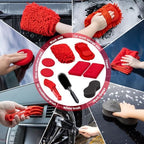 45Pcs Car Wash Cleaning Kit with High Power Handheld Vacuum Windshield Cleaning Tool with Side Mirror Squeegee Detailing Brushes Tire Brush Towels Complete Detailing Set for Car - Image 6