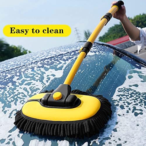 BMLEI Car Wash Brush with Long Handle, Cleaning Mop Car Wash Kit,Yellow - Image 6