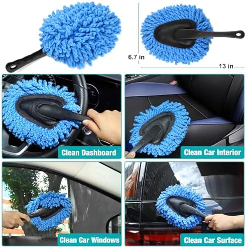 Luscinum Car Interior Duster Detailing Cleaning Gel Brushes Kit, - Image 2