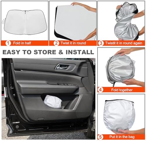 Foldable Front Windshield Sunshade for Nissan Pathfinder 2022-2026 - Image 5