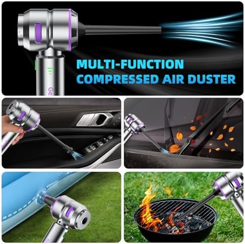 Car Vacuum Portable Cordless, 18000PA Portable Vacuum Cordless, High Power Air Duster with Brushless Motor, Type-C Charge, 3 in 1 Small Vacuum Cleaner Cordless for Car, Home, Office, Pet Hair - Image 4