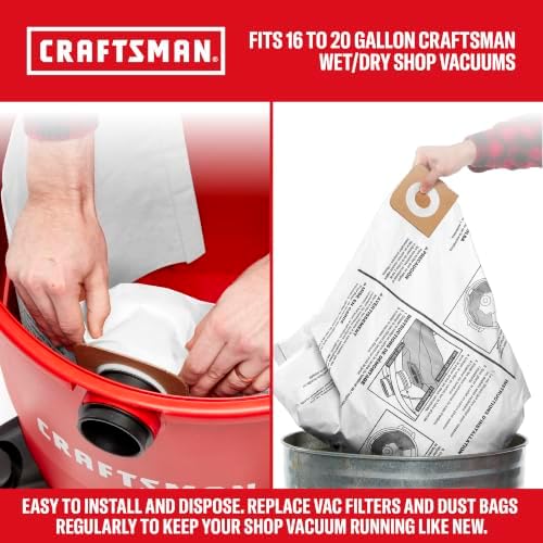 CRAFTSMAN CMXEVBE18695 16 Gallon 6.5 Peak HP Wet Dry Shop Vacuum - Image 6