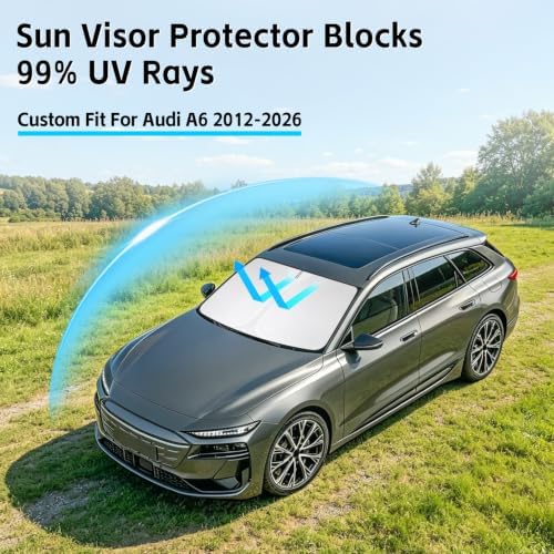 Windshield Sun Shade for Audi A6 2012-2026 Sunshade - Image 2