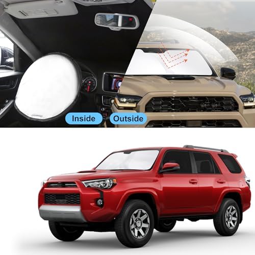 TINGLU Sun Shade for Toyota 4Runner 2010-2024 2025 Accessories Windshield Sun Shade Window Shade UV Rays Protection Sun Visor Cover with Steering Wheel Sunshade Storage Bag - Image 6