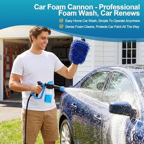 Car Wash Foam Gun for Garden Hose, with Microfiber Wash Mitt, Foam Sprayer - Image 2