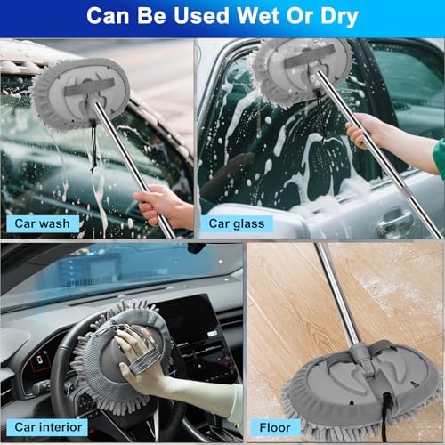 THINKWORK Car Wash Detailing Kit with 62'' Car Wash Mop & Detailing Brushes - Image 4