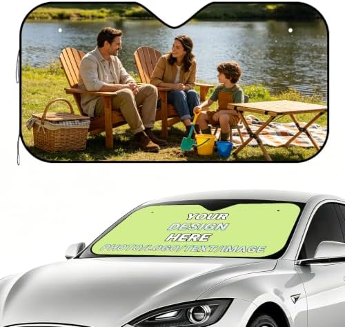 LAPE Custom Car Windshield Sun Shade Personalized Photo Logo Text by Unknown