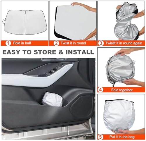 Foldable Front Windshield Sunshade fit for Nissan Rogue 2021-2026 - Image 7