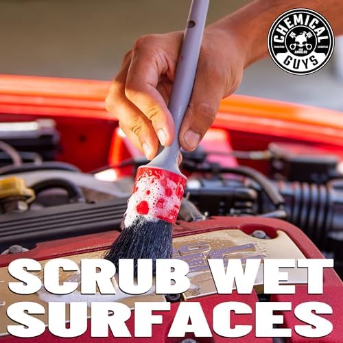 Chemical Guys All in the Details Exterior Detailing Brushes - 3-Piece Soft Scratch-Free Brushes for Wheels, Bumpers, Grilles, Badging & Tight Exterior Gaps on Cars, Trucks, SUVs & More - Image 3